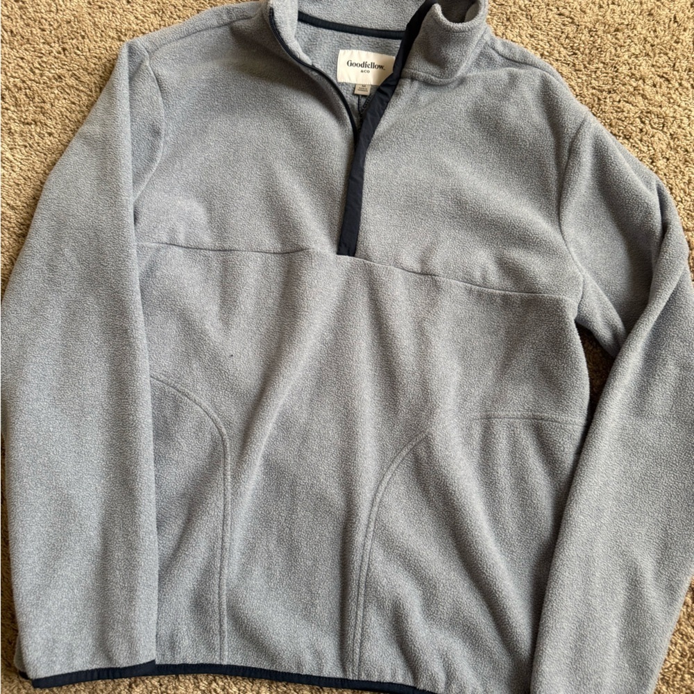 Goodfellow & Co Light Gray Fleece Quarter-Zip